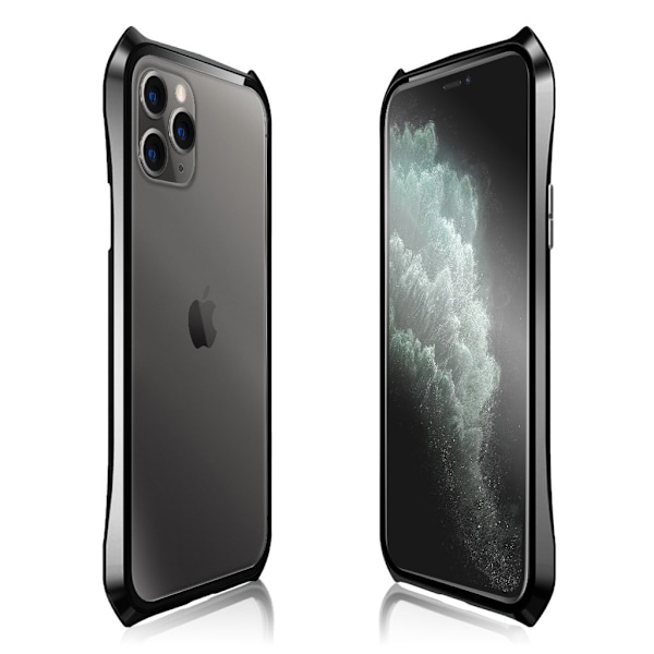 Luphie Bat iPhone 11 Pro Max Alu-puskuri + lasi - Musta Black
