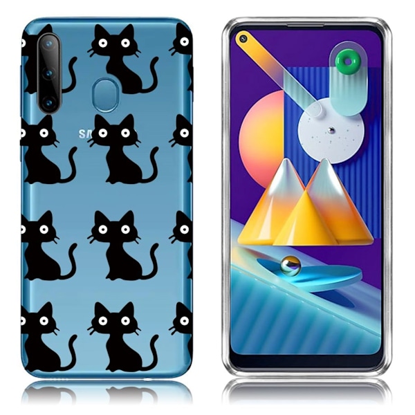 Deco Samsung Galaxy A11 / Samsung Galaxy M11 skal - Katter Svart