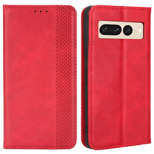 Bofink Vintage Google Pixel 7 Pro Læretui - Rød Red