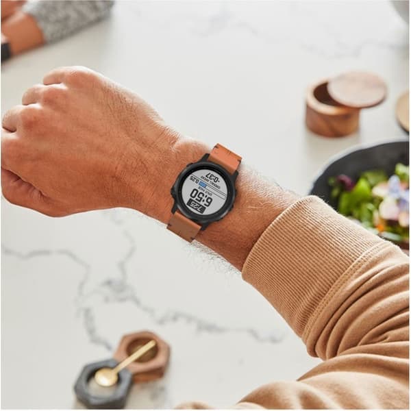 Garmin Fenix 6S urrem i ekte skinn - Brun Brown
