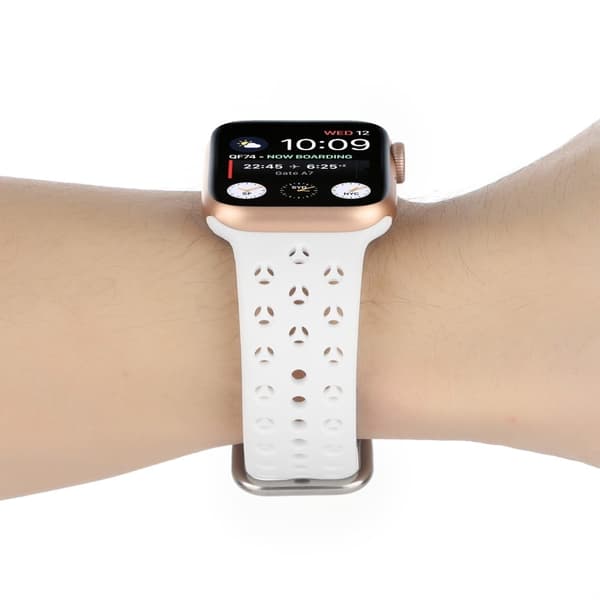 Apple Watch Series 8 (41 mm) silikonrem i hul stil - Hvit White