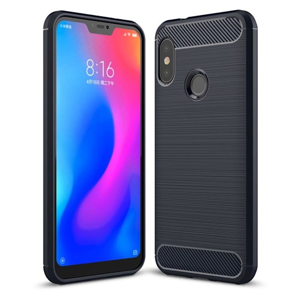 Carbon Flex Xiaomi Mi A2 Lite cover - Mørkeblå Blue
