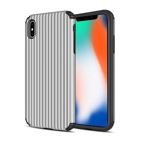 Hybridfodral i form av resväska för iPhone XS - Silver Silvergrå