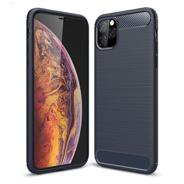 Carbon Flex iPhone 11 Pro Max deksel - Mørke blå Blue