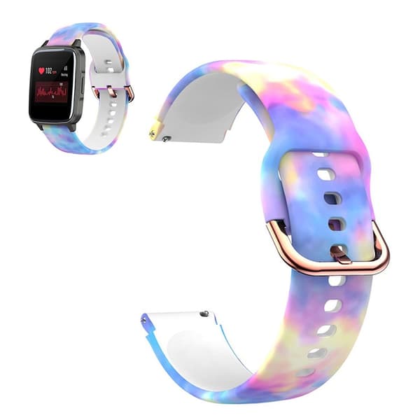 Haylou SmartWatch LS01 ainutlaatuinen kuvio silikonikellon hihna - Candy Väri Multicolor