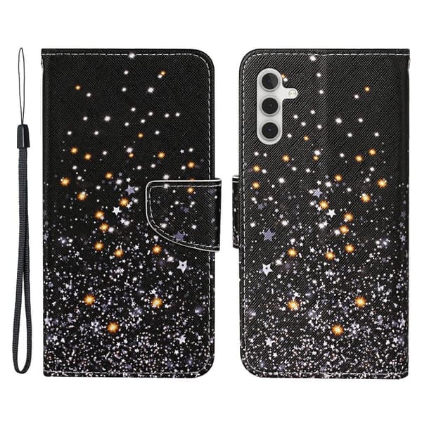 Wonderland Samsung Galaxy A34 5G Flip Etui - Shattered Stjerner Black