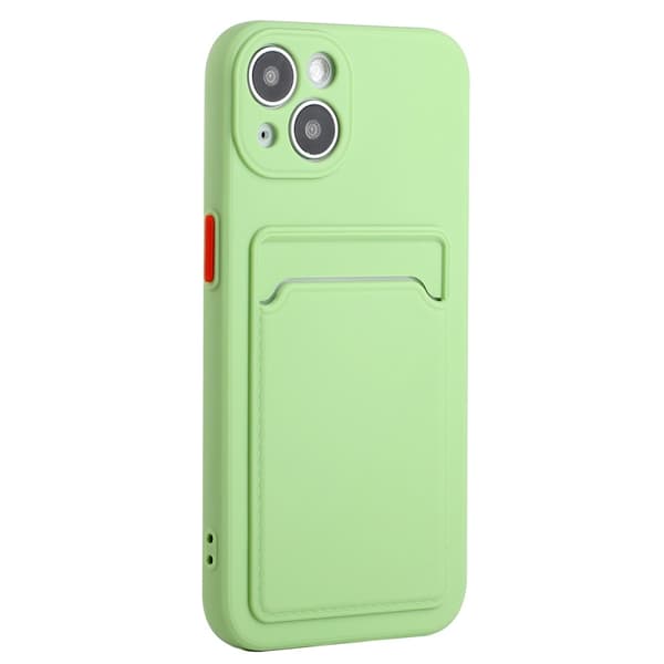 iPhone 15 skal med korthållare - Grön Grön