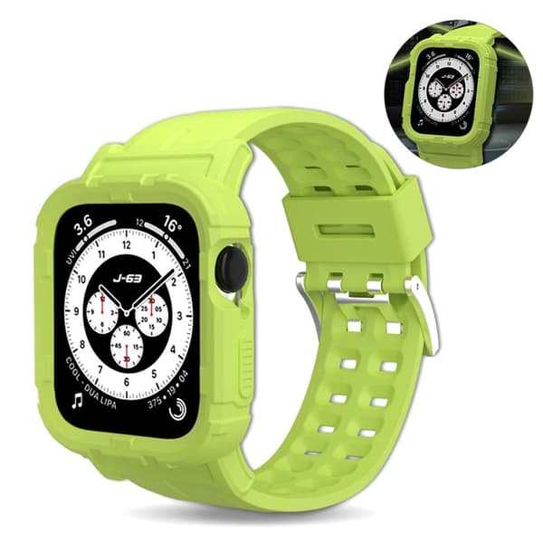 Apple Watch 40mm multi-hole silikone urrem - Grøn / Størrelse: L Green