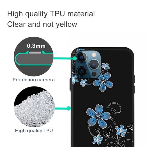 Imagine iPhone 14 Pro kotelot - Sininen Kukka Blue