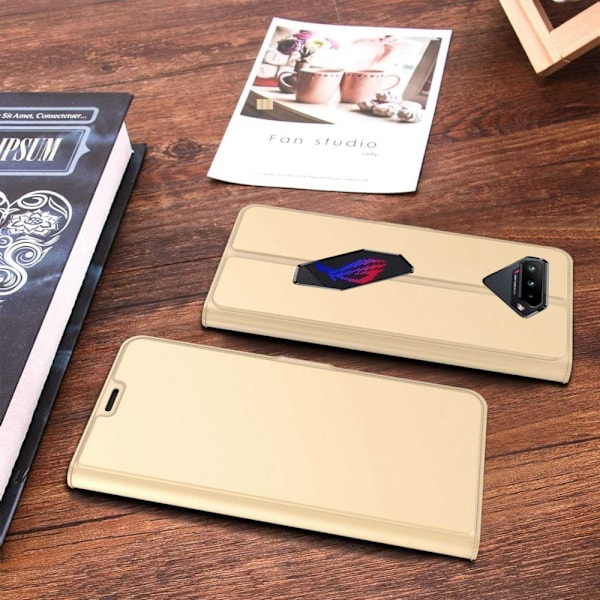 Smidigt och tunt PU-läder Asus ROG Phone 5 fodral - Guld Guld