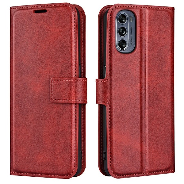 Læderetui med Pung til Motorola Moto G62 5g - Rød Red