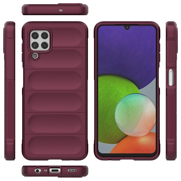 Mjukt greppformat Samsung Galaxy A22 4G skal - Röd Röd