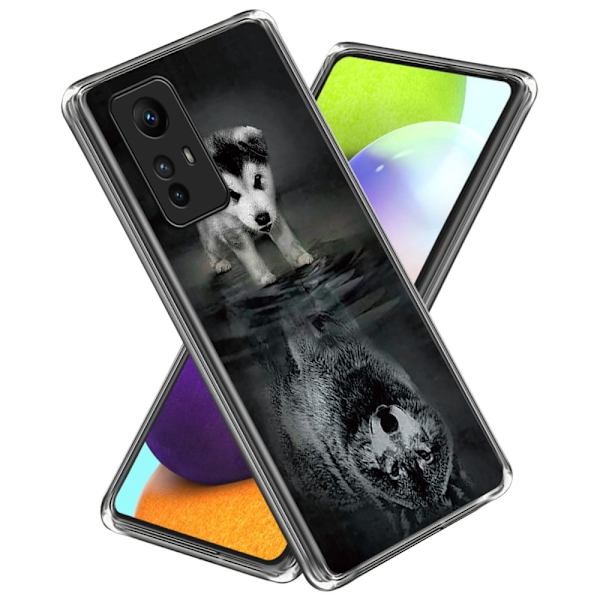 Deco Xiaomi Redmi Note 12S deksel - Hund Og Ulv Silver grey