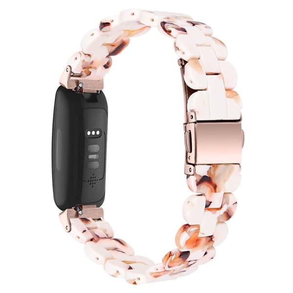 Fitbit Inspire 2 / Inspire HR oval klockrem i resin - Nougat Mönster multifärg