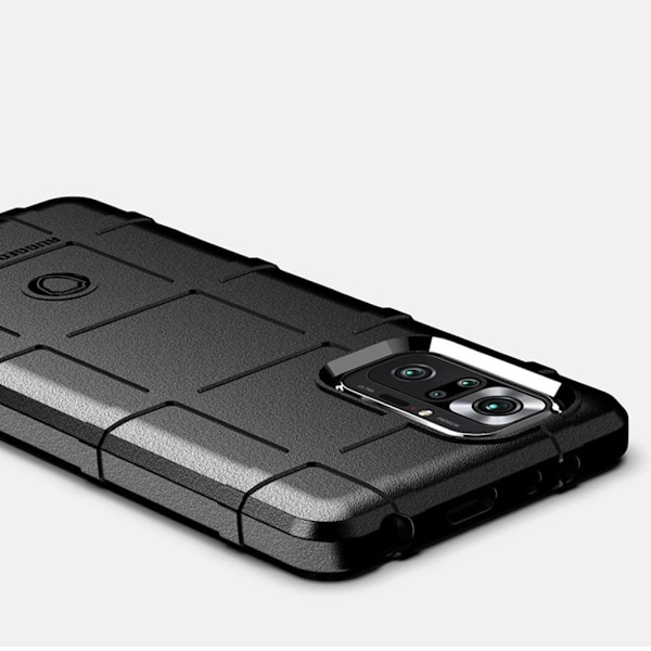 Rugged Shield Xiaomi Redmi Note 10 Pro / Xiaomi Redmi Note 10 Pro Max skal - Svart Svart