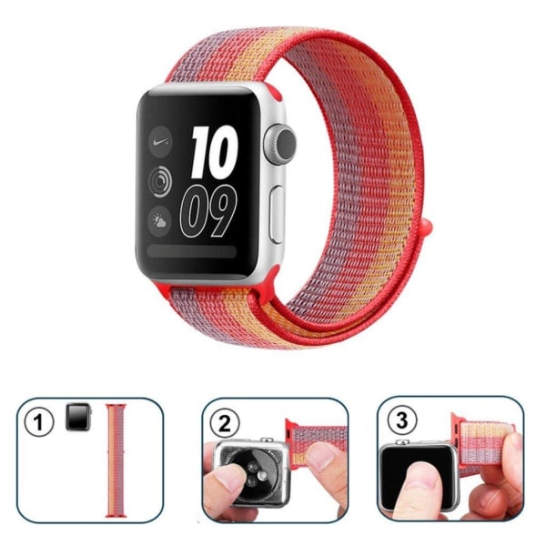 Apple Watch Series 4 44mm waterproof nylon watch band - Red Röd