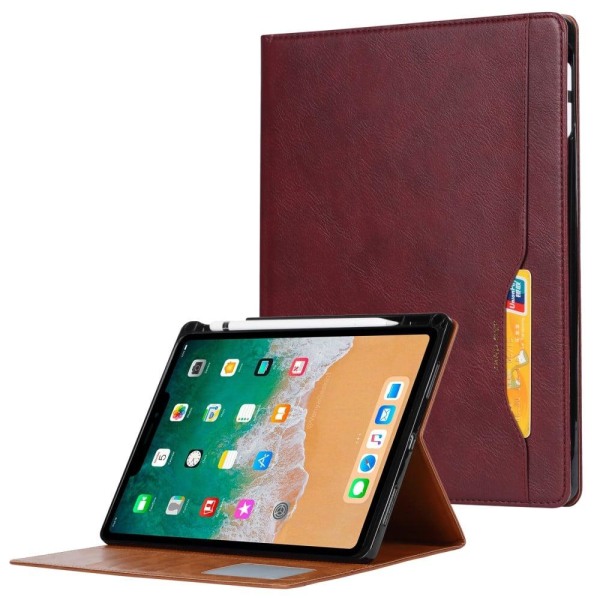 iPad Mini 6 (2021) wallet design leather flip case with pen slot Röd