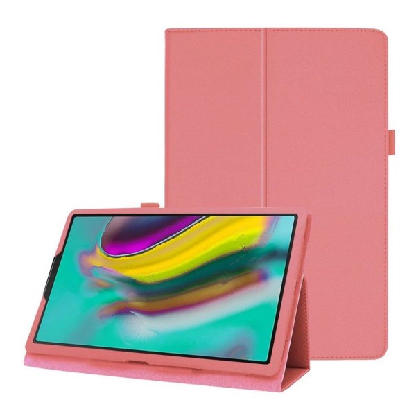 Samsung Galaxy Tab A 10.1 (2019) litchi läderfodral - Rosa Rosa