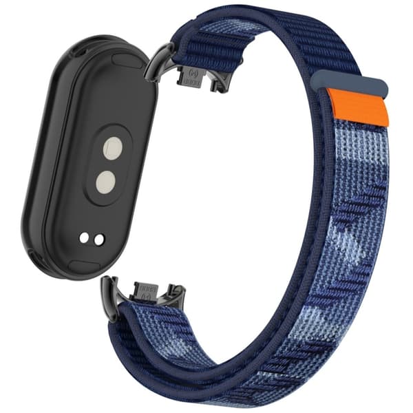 Xiaomi Mi Band 9 / Smart Band 8 Klockarmband Nylon Loop Justerbart handledsband - Lugnblå Blå
