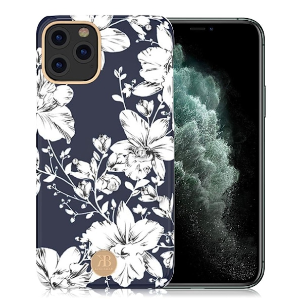Kingxbar iPhone 11 Pro Max Blossom Swarovski Case - Lilja Blue