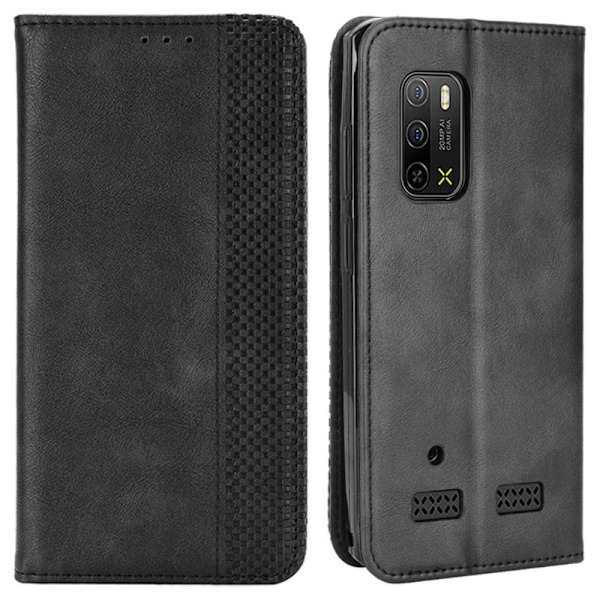 Bofink Vintage Ulefone Armor X10 / X10 Pro Nahkakotelo - Musta Black