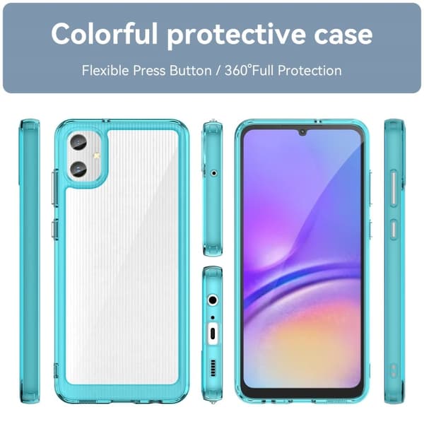 Samsung Galaxy A05 smart telefonskal i akryl - Transparent Blå Blå