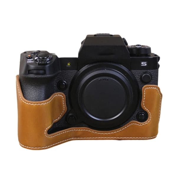 Fujifilm X-H2S läderöverdrag för halva kroppen - Brun Brun
