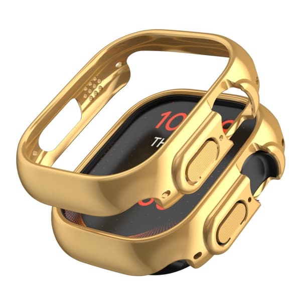 Apple Watch Series 9 / 8 / 7 45mm klockfodral Galvaniserad dropptålig Stöttålig Case - Guld Guld