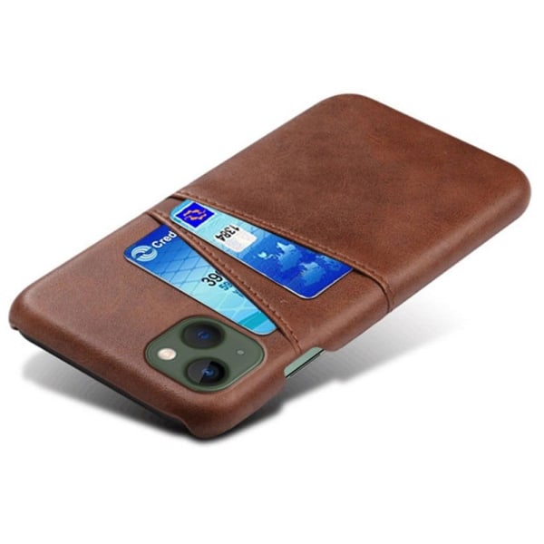 Dual Card case - iPhone 14 Plus - Brown Brown