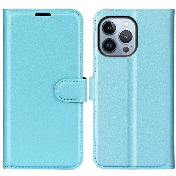 Klassisk iPhone 14 Pro flip etui - Blå Blue