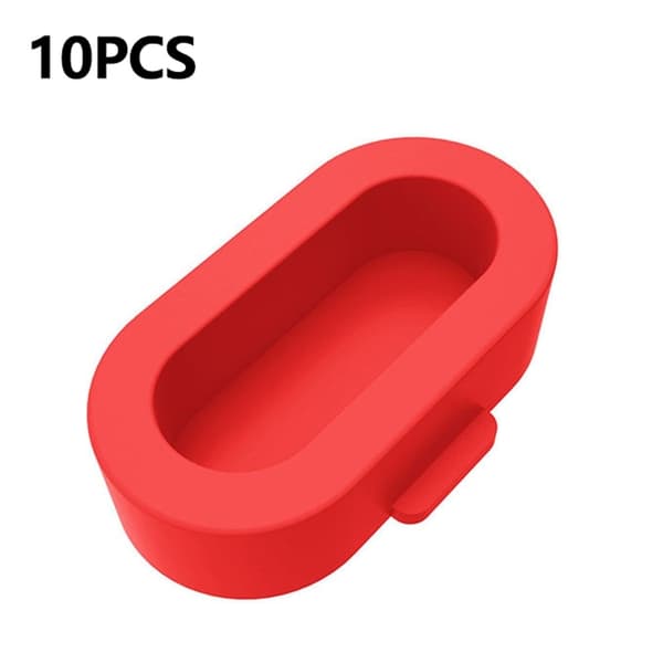 10Scratch Resistants Garmin Watch Charging Port Dust Plugs Silicone Protective Covers - Red Red