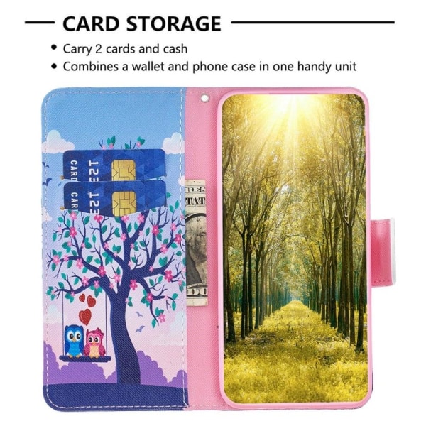 Wonderland iPhone 14 flip etui - To Ugler Purple