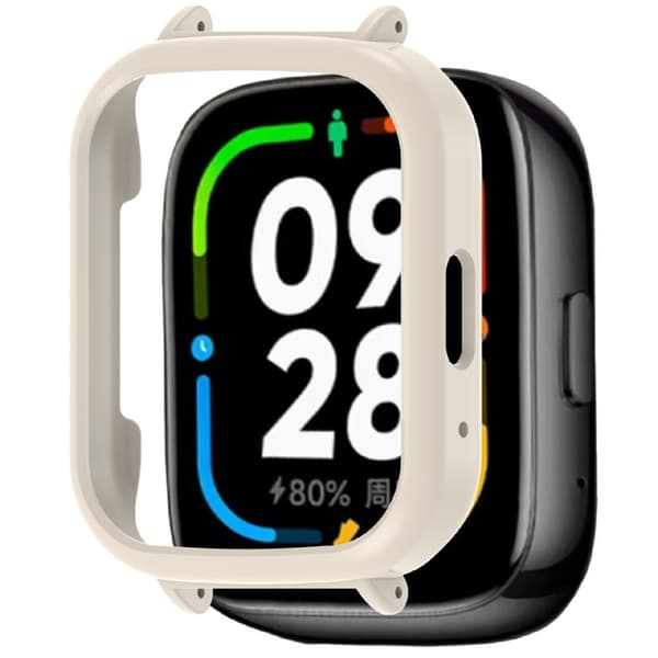 Xiaomi Redmi Watch 3 Active Anti-Collision Smartwatch Case 20mm Bumpresistent Protective Frame - Retro Hvid White