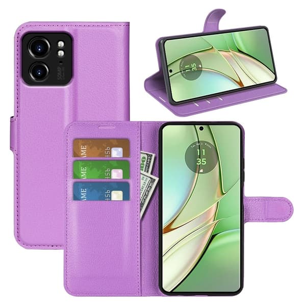 Classic Motorola Edge 40 Flippetui - Lilla Purple