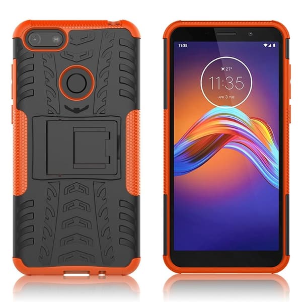 Offroad etui - Motorola Moto E6 Play - svart / oransje Orange