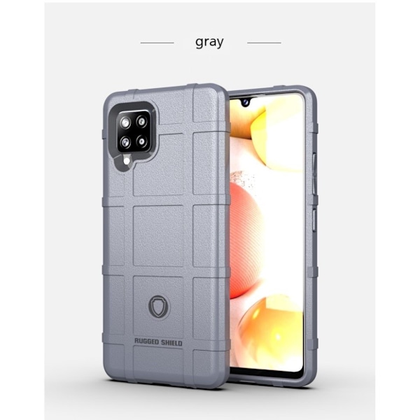 Rugged Shield Samsung Galaxy A42 5G skal - Silver/Grå Silvergrå