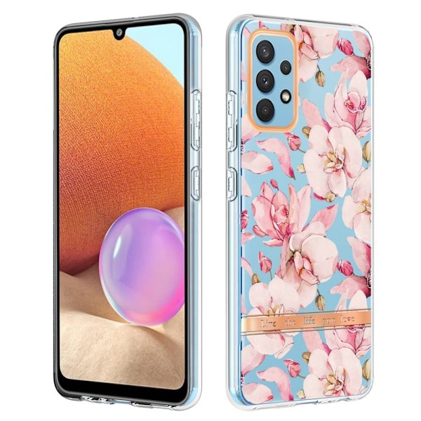 Supertunt och tåligt mjukpärmfodral för Samsung Galaxy A32 - Rosa Gardenia Rosa