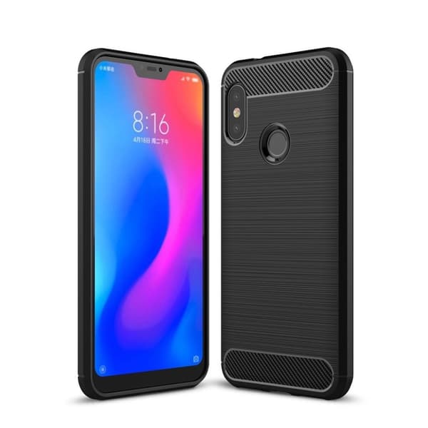 Carbon Flex Xiaomi Mi A2 Lite kuoret - Musta Black