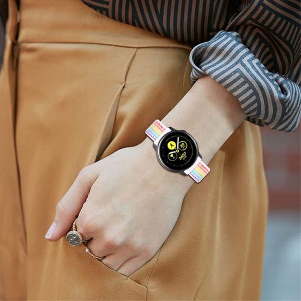 20 mm nylon loop-klokkerem til Samsung Galaxy Watch - Flerfarget Multicolor
