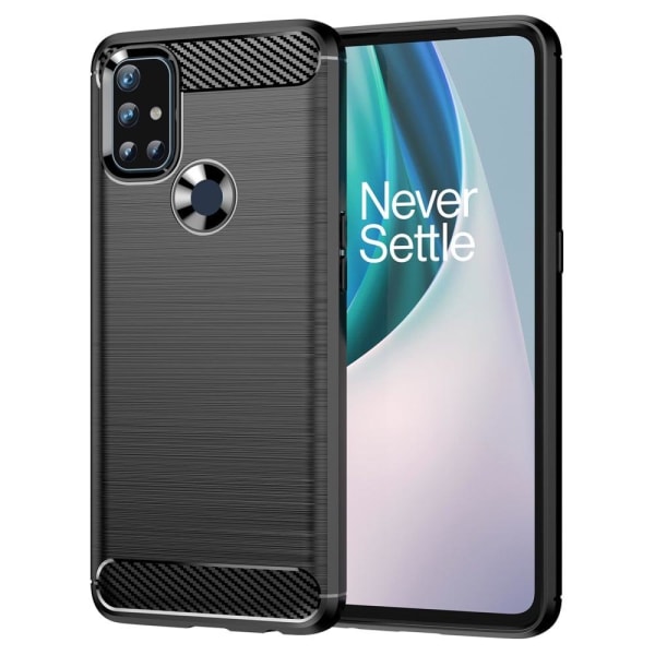 Carbon Flex Suojakotelo OnePlus Nord N10 5G - Musta Black