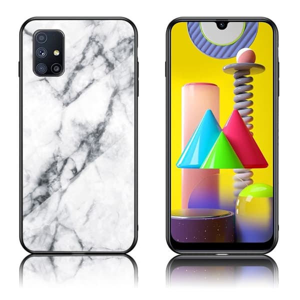 Fantasy Marble Samsung Galaxy M31s Cover - Hvid Marmorkugle White