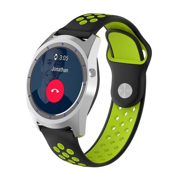 Fossil Q Marshal Gen 2 klockarmband silikon för smartklocka dubbelfärgad - Svart och grön Grön