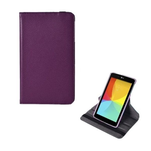 Borelius LG G Pad 8.0 Læder Rotations Etui - Lilla Purple