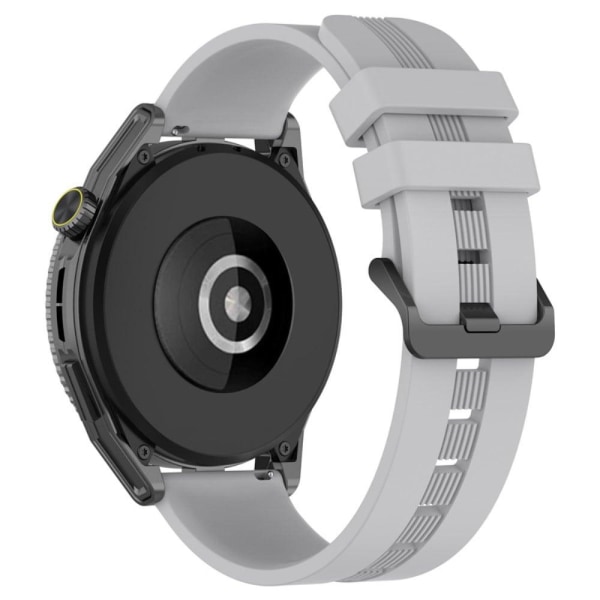 22mm Universal textured silicone watch strap - Grey Silvergrå