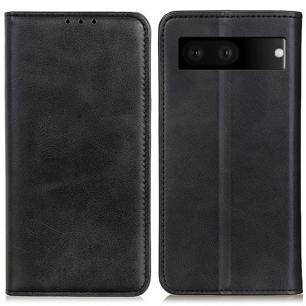 Äkta läder Google Pixel 7 fodral - Svart Svart