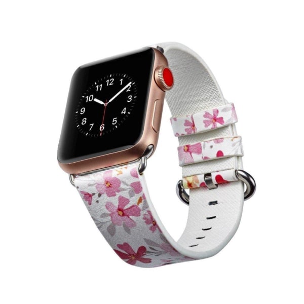 Apple Watch Series 4 40mm kellolle kuviollinen aito nahkainen vaihto ranneke - Tyyli D Multicolor