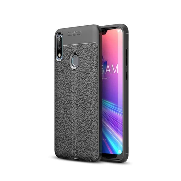Asus ZenFone Max Pro (M2) litsi pintainen pehmeä suojakotelo - Musta Black