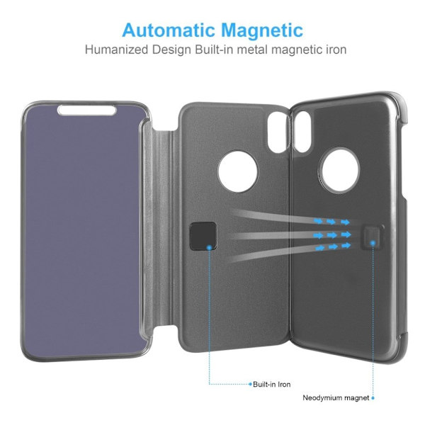 Mirror etui til iPhone Xs Max - Sort Black