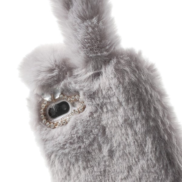 Fluffy Rabbit iPhone 8 Plus / iPhone 7 Plus skal - Silver/Grå Silvergrå