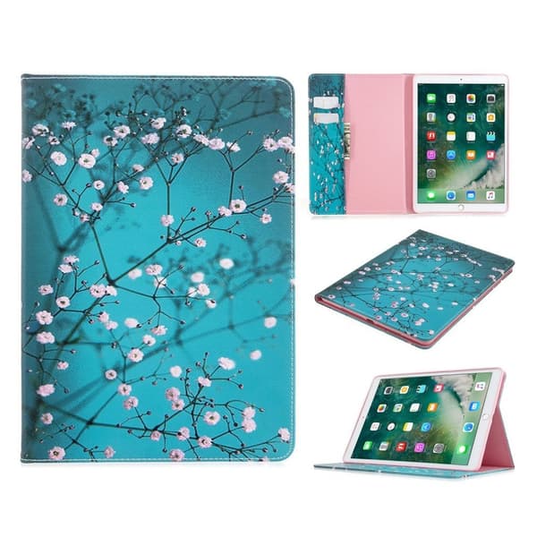 iPad 10.2 (2019) Stilfuldt mønster læder flip etui - Blomst Blue